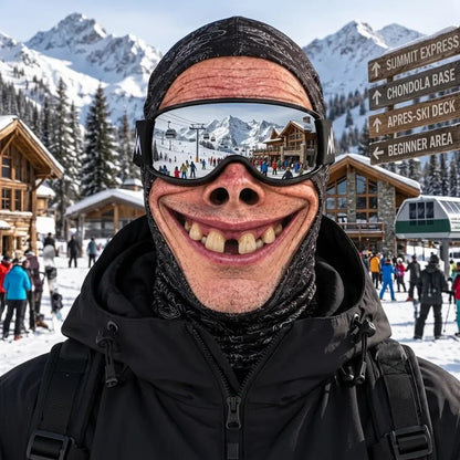 Ski Funny Face Mask - Automotive & Motorcycle Protective Gear for Head & Face Coverage