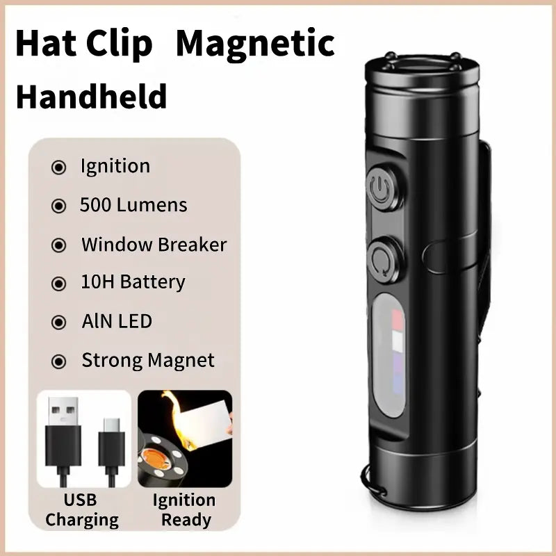 💡 K2 Mini EDC Keychain Flashlight | 500 Lumens USB-C Rechargeable Survival Light