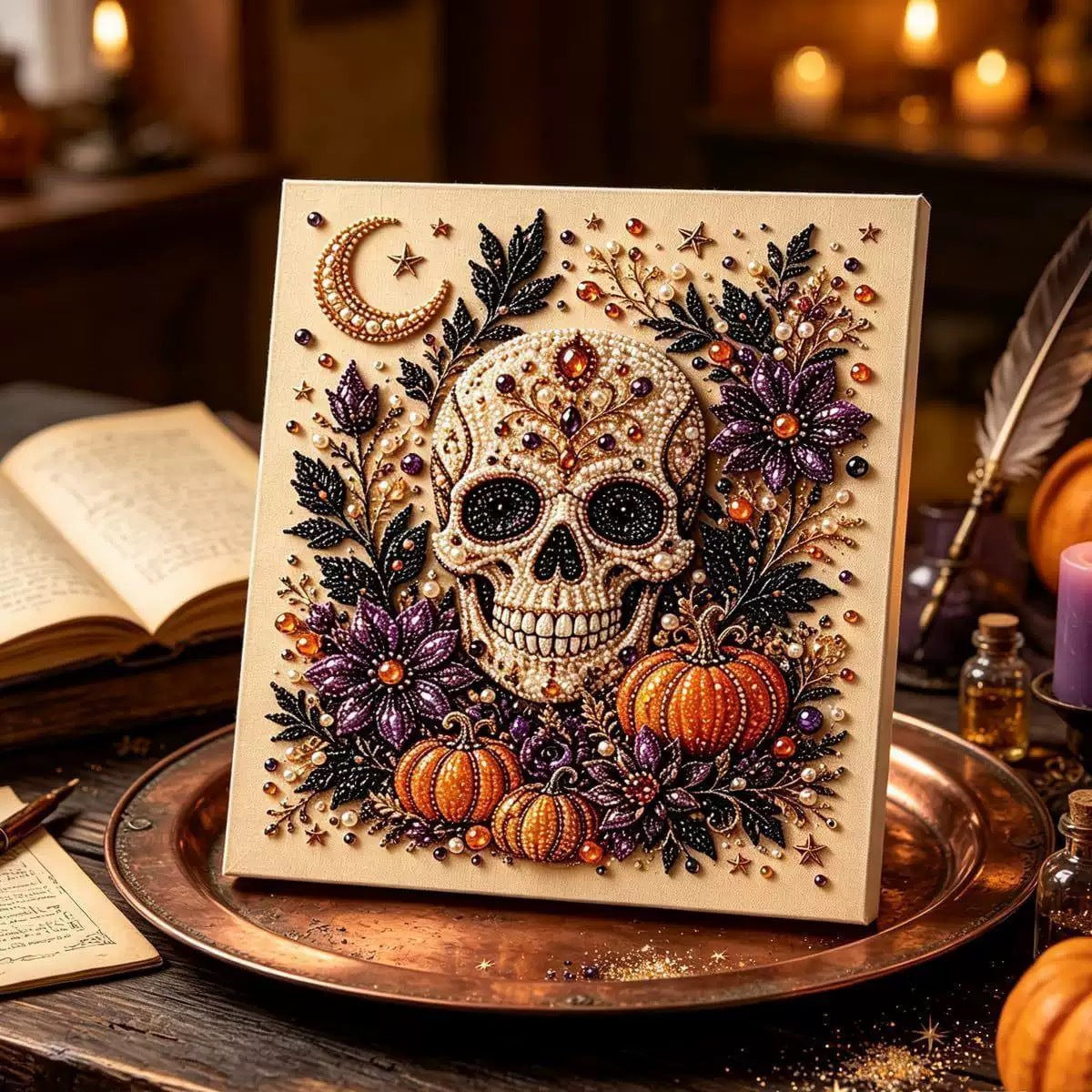 👻✨ Halloween Pearl Art DIY Kit – Turn Tiny Pearls into Spooky-Cute Magic