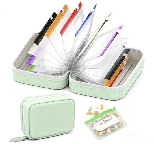 ✨Portable Hard Shell Travel Pouch Set｜Color-Coded Reusable Zip Bags for Sundry Sorting