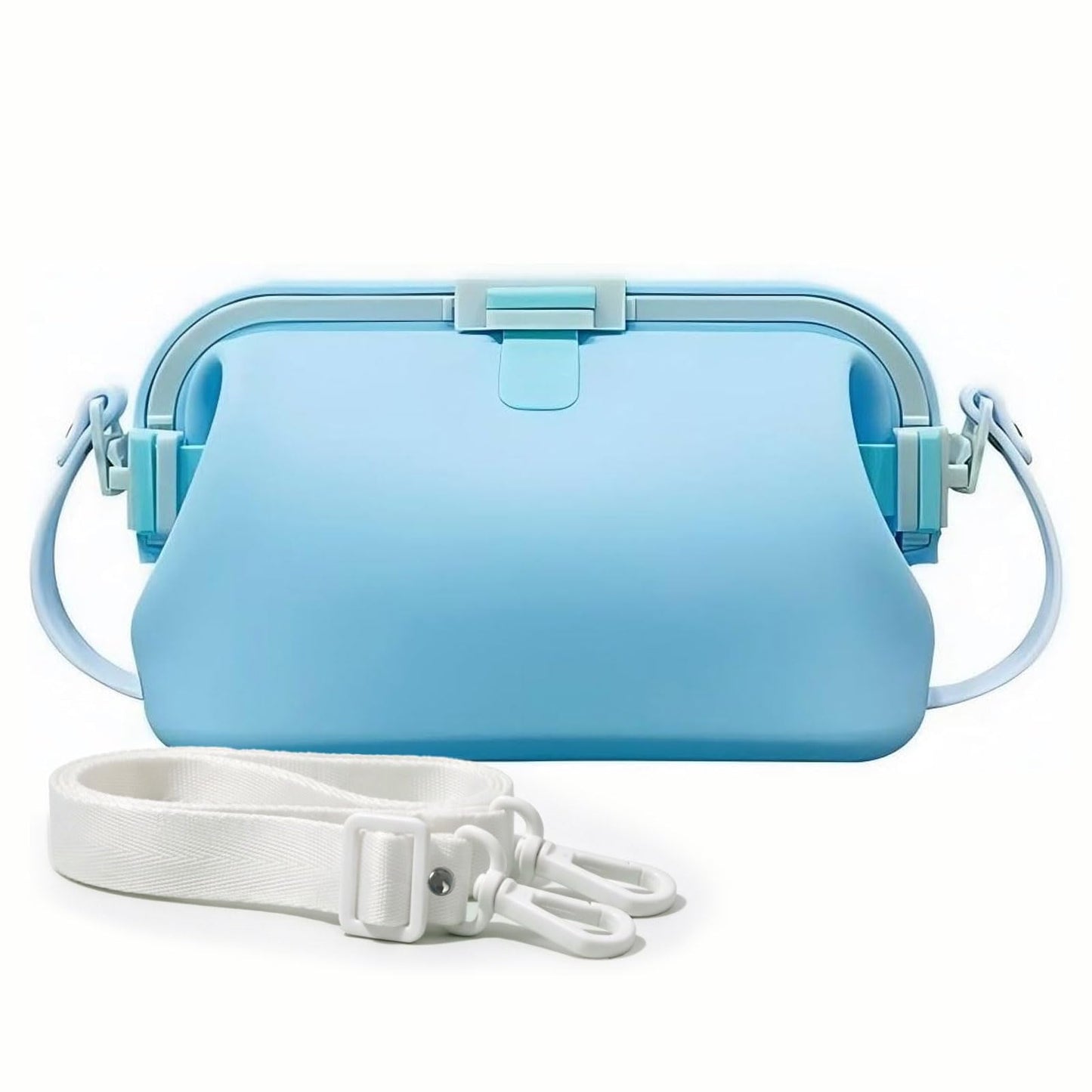 Waterproof Silicone Tote Bag, Leakproof Reusable HandheldStorage Bag Washable for Beach Hiking Camping Travel