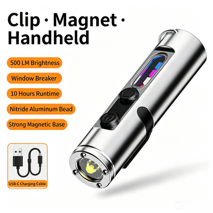 💡 K2 Mini EDC Keychain Flashlight | 500 Lumens USB-C Rechargeable Survival Light