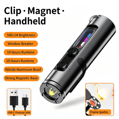 💡 K2 Mini EDC Keychain Flashlight | 500 Lumens USB-C Rechargeable Survival Light