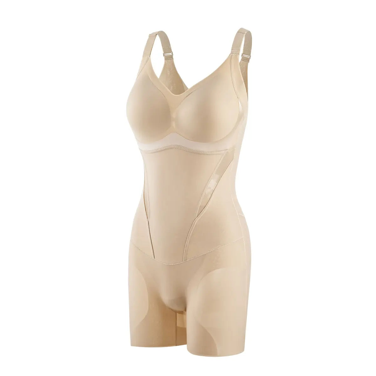 Solvs Icy-Slide Bodysuit, Tummy Control Butt Lifter Faja Shapewear, Ultra Thin Breathable Cooling Seamless Bra Free Body Shaper for Summer