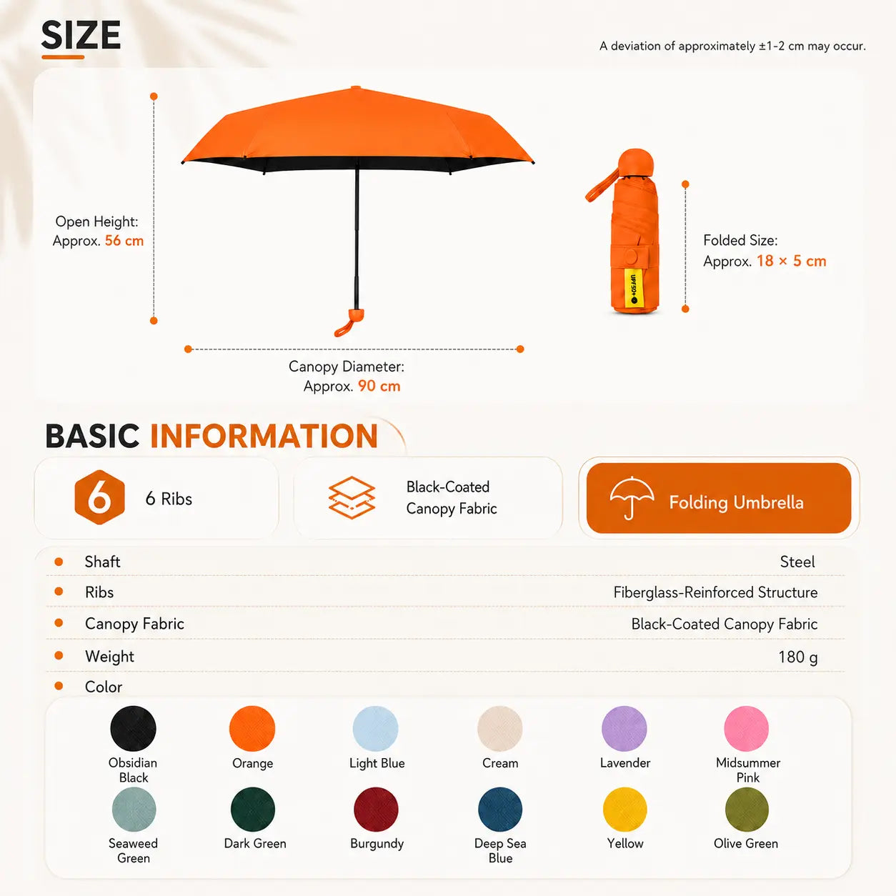🏖️ UPF50+ Ultra Mini Pocket Umbrella | Dual Sun & Rain Protection, Compact Travel Parasol