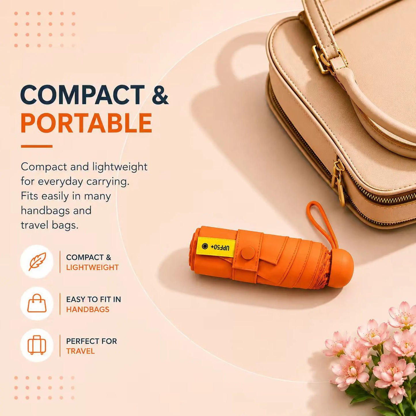 🏖️ UPF50+ Ultra Mini Pocket Umbrella | Dual Sun & Rain Protection, Compact Travel Parasol