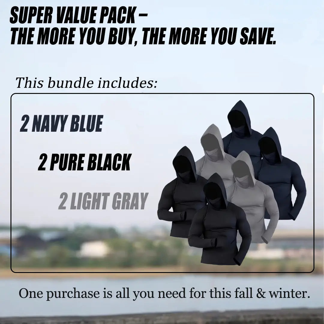 SOLVS 6‑Piece Men’s Casual Hoodie Pullover Set 🌤️ Slim‑Fit Long Sleeve, Lightweight Soft Breathable Tops, Machine‑Washable Multi‑Occasion Menswear